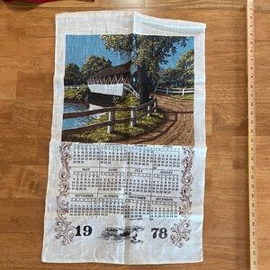 Vintage 1978 Calendar Tea Towel